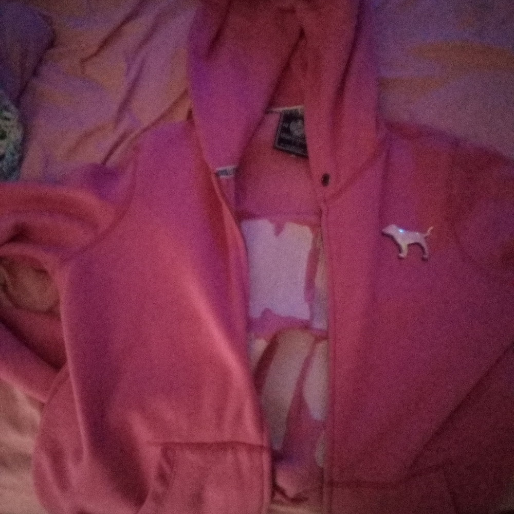 Victoria secret pink bling y2k zip up